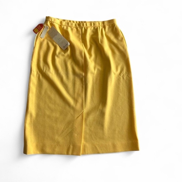 Vintage NWT Bleyle Yellow Cotton Mix Pencil Skirt - Picture 2 of 5